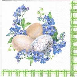 Serwetka -3329- niezapominajki, jajka